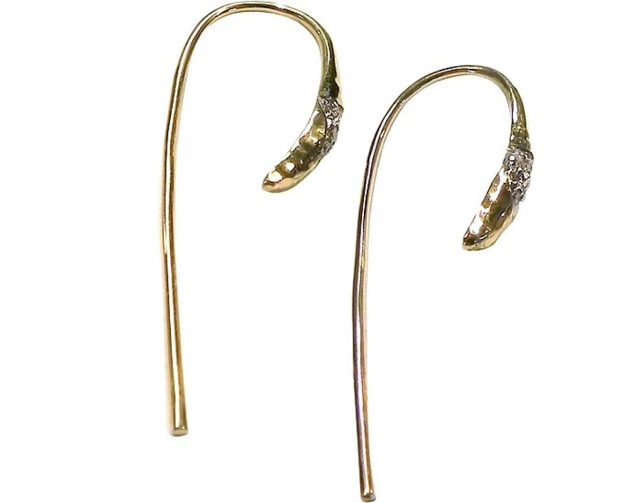 Gioielli Torrini Fine Jewelry | Pepita Yellow Gold & Diamonds Long Earrings