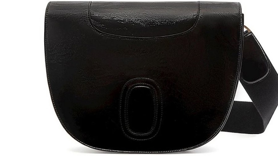 Borse Octogony Tracolla | Cheery Patent Leather Saddle Bag