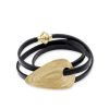 Gioielli Stefano Patriarchi Contemporary Jewelry | Etched Golden Silver Wrap Bracelet