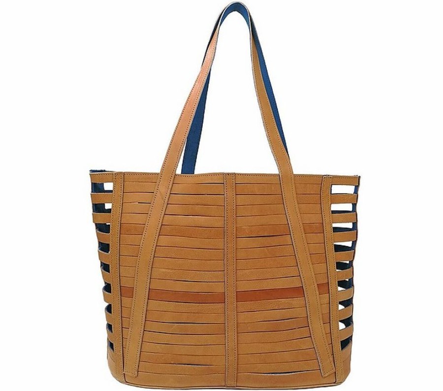 Borse Luciano Gelisio A Spalla | Shopping Gr Strip - Vegetable Tanned Leather Shoulders Bag