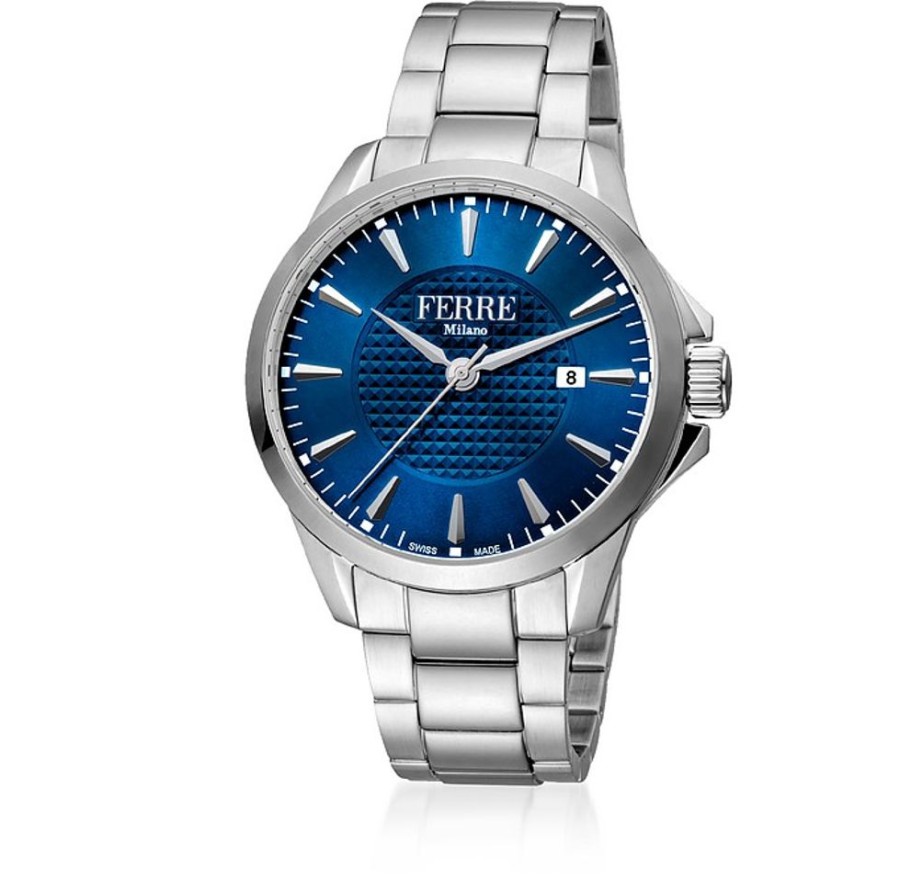 Gioielli Ferre' Milano Orologi Uomo | Blue Dial Stainless Steel Men'S Watch