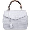 Borse Buti Exotics | Cocco Embossed Leather Medium Satchel W/Bamboo Handle