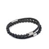 Gioielli Mon Art Gioielli Uomo | Black Beads Wrap Men'S Bracelet