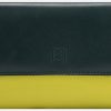 Borse Dudubags Portafogli & Co. | Forest And Lime Green Large Flap Wallet