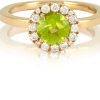 Gioielli Forzieri Fine Jewelry | Anello In Oro Giallo Con Peridoto E Diamanti 0.22 Ct