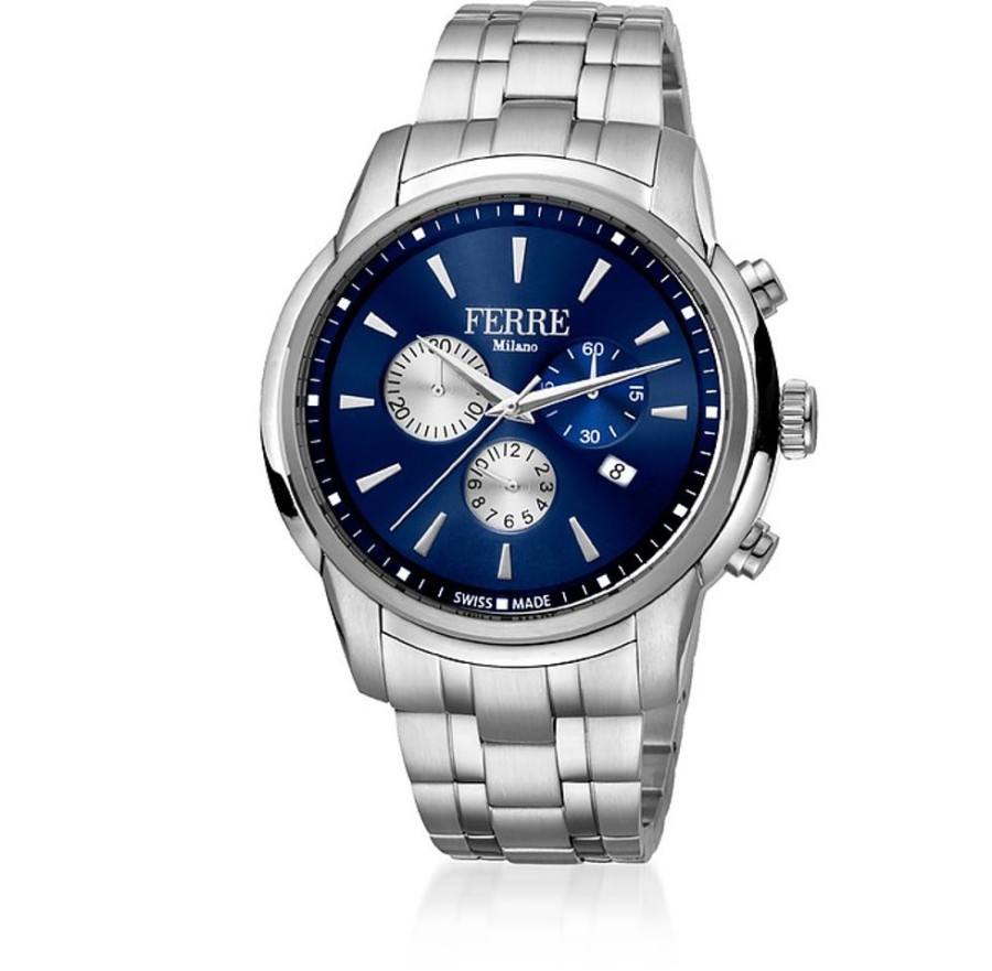 Gioielli Ferre' Milano Orologi Uomo | Blue Dial Stainless Steel Quartz Men'S Watch