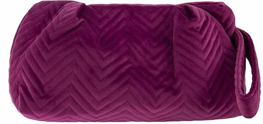 Borse Saint Barth Mc2 Clutch & Mini | Quilted Velvet Clutch Bag