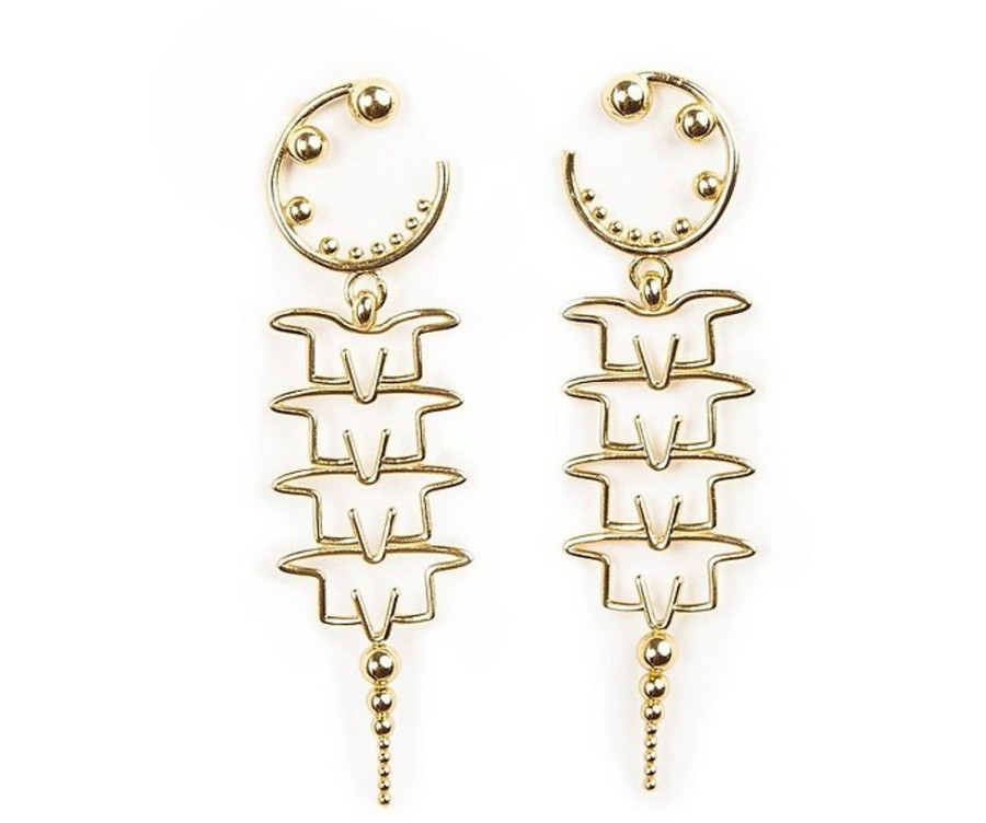 Gioielli Ilaria Ludovici Jewelry Contemporary Jewelry | I Am Gold Plated Pendant Earrings