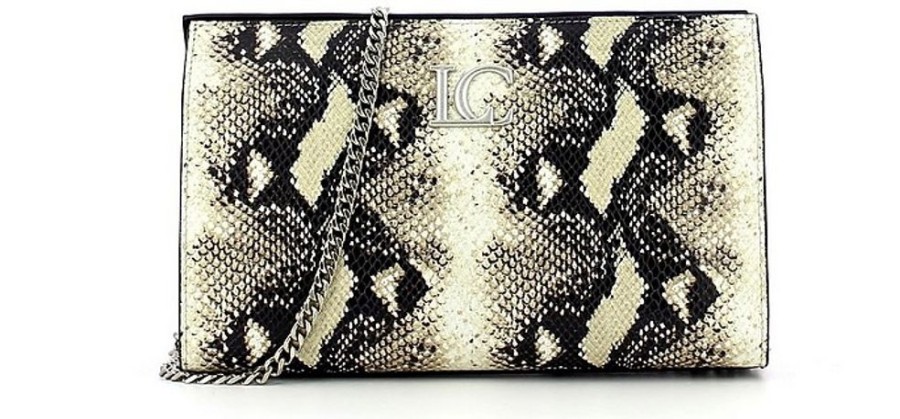 Borse LA CARRIE Exotics | Ophelia Python Print Clutch W/Chain