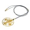 Gioielli Stefano Patriarchi Contemporary Jewelry | Etched Golden Silver Giglio Long Cord Necklace