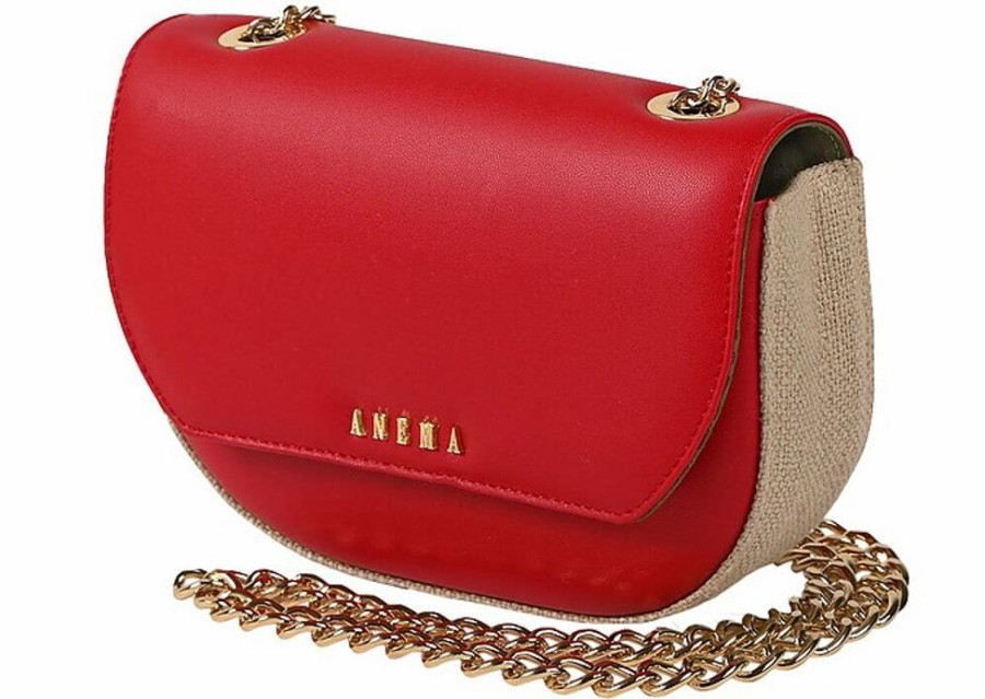 Borse Anema Tracolla | Regina Capri Anm - Corn Leather And Rpet Crossbody Bag