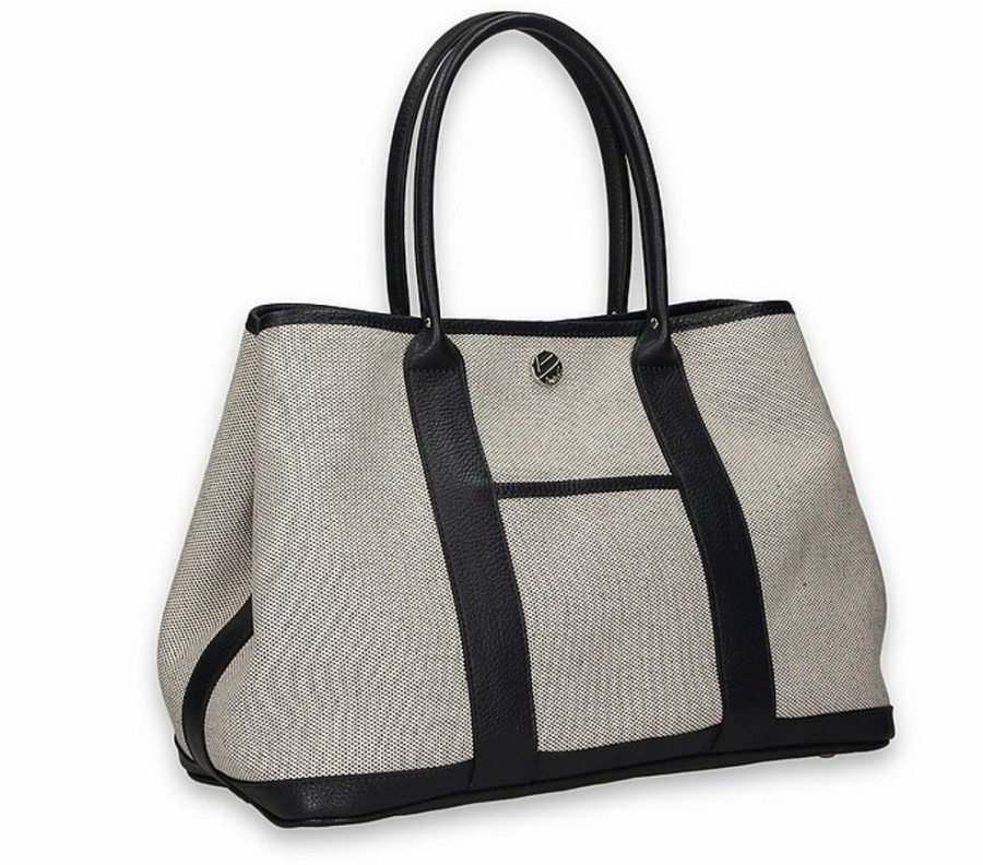 Borse Bonfanti Shopping | Marina B - Light Beige And Night Blue Tote Bag