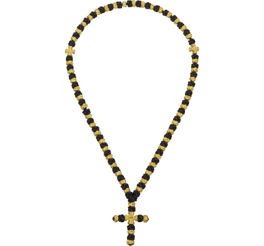 Gioielli Be Unique Gioielli Uomo | Collana 100 Con Nodi In Corda E Croce In Oro