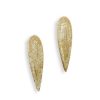 Gioielli Stefano Patriarchi Contemporary Jewelry | Etched Golden Silver Drop X-Small Earrings