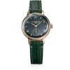 Gioielli Locman Orologi Donna | 1960 Rose Gold Pvd Stainless Steel Women'S Watch W/Green Croco Embossed Leather Strap