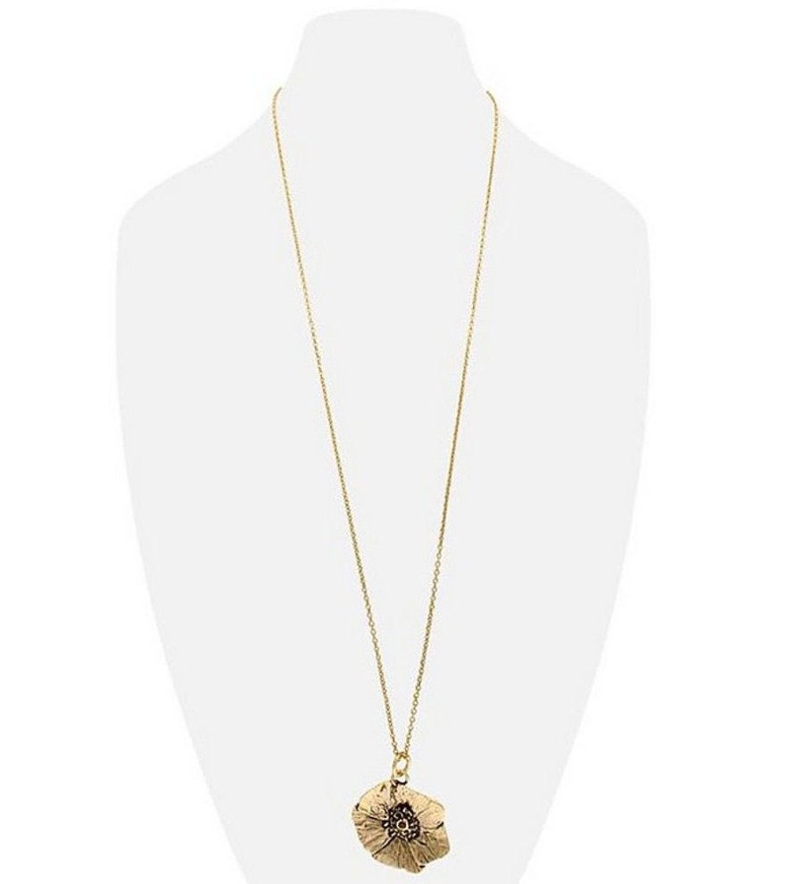 Gioielli Alcozer & J Contemporary Jewelry | Poppy Golden Brass Necklace