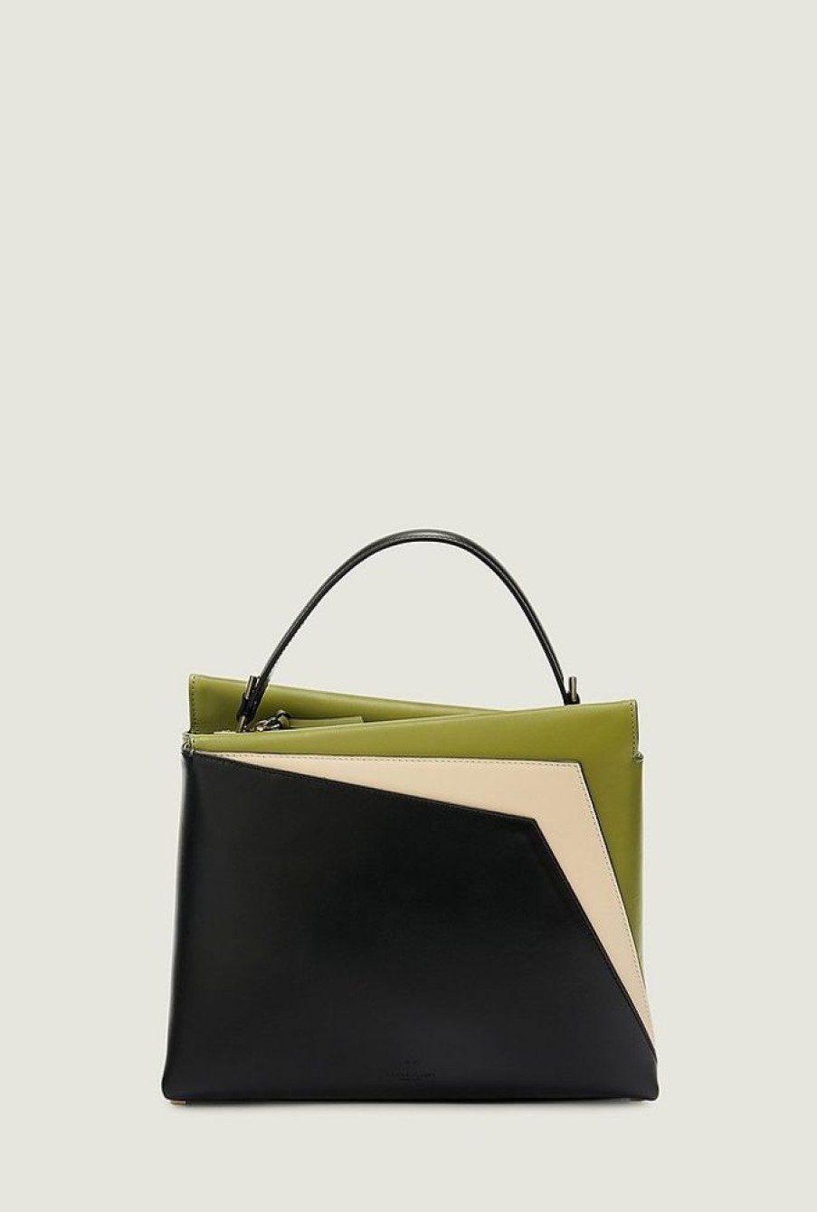 Borse Lara Bellini A Mano | Vela Collage - Leather Top Handel Bag