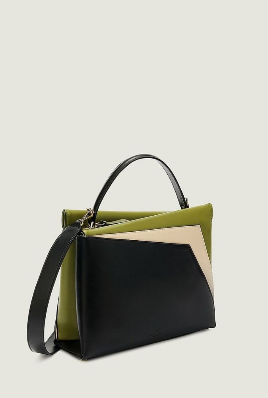 Borse Lara Bellini A Mano | Vela Collage - Leather Top Handel Bag