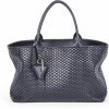 Borse Parise Shopping | Shp-60-M - Woven Leather Tote Bag