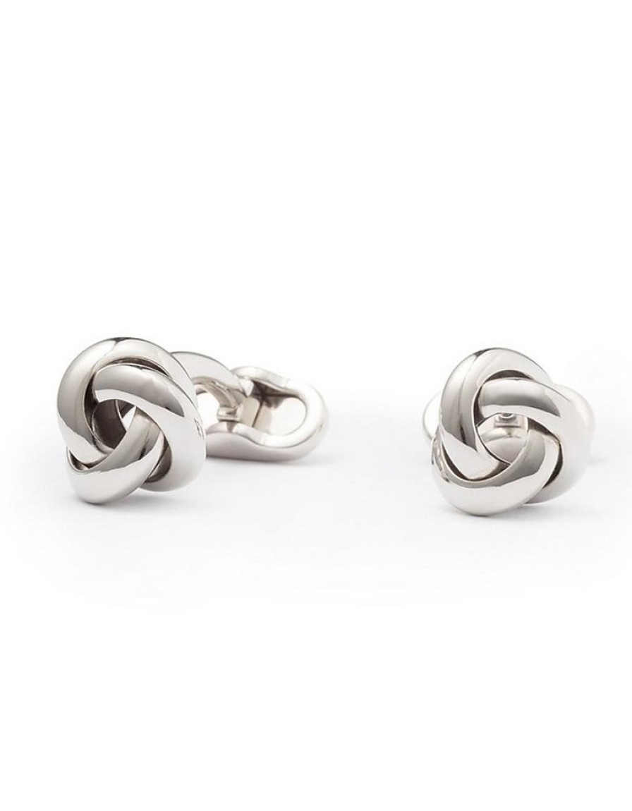 Gioielli Mon Art Gioielli Uomo | Tresse Polished Brass Men'S Knot Cufflinks