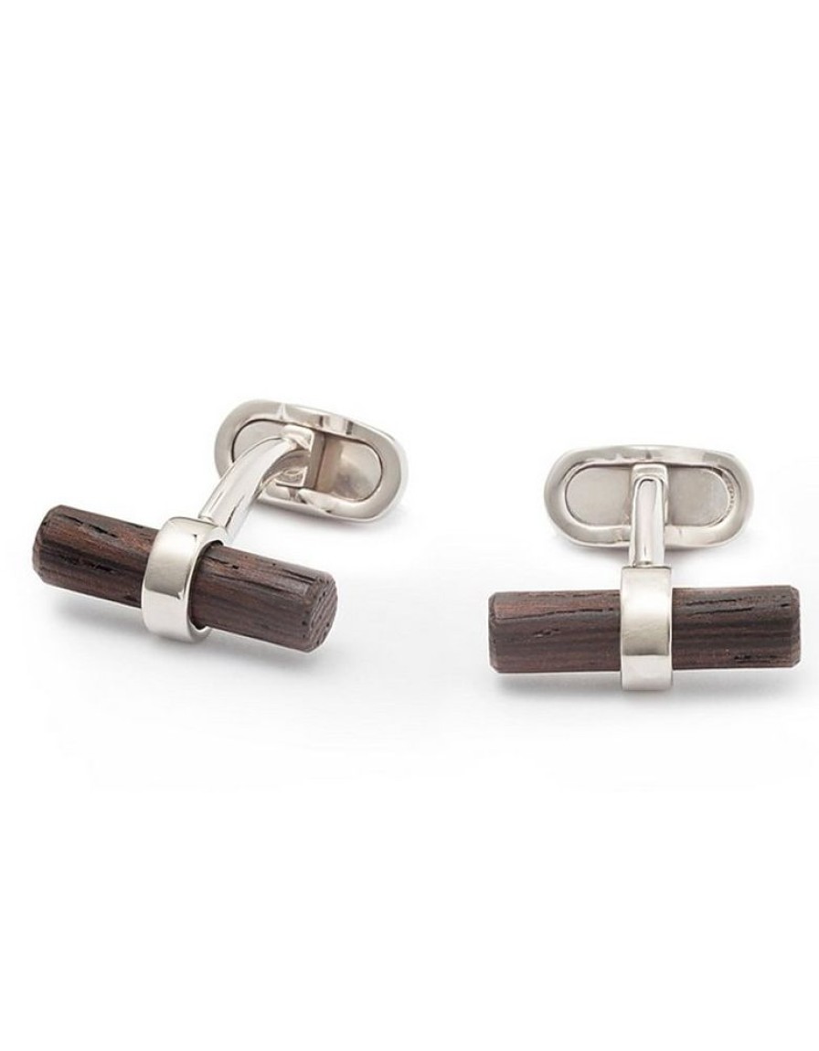 Gioielli Mon Art Gioielli Uomo | Stoccolma Brass And Wood Cufflinks