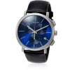 Gioielli Calvin Klein Collection Orologi Uomo | Posh Men'S Stainless Steel Chronograph Watch W/Blue Dial And Leather Strap