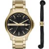 Gioielli Armani Exchange Orologi Uomo | Gold-Tone Stainless Steel Men'S Watch & Black Bracelet Set