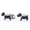 Gioielli Mon Art Gioielli Uomo | Black Enamel And Brass Men'S Dog Cufflinks