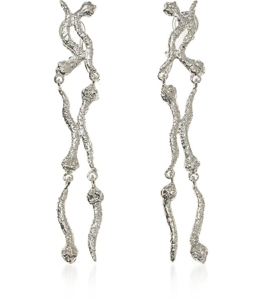 Gioielli Bernard Delettrez Fine Jewelry | Silver Earrings With Snakes