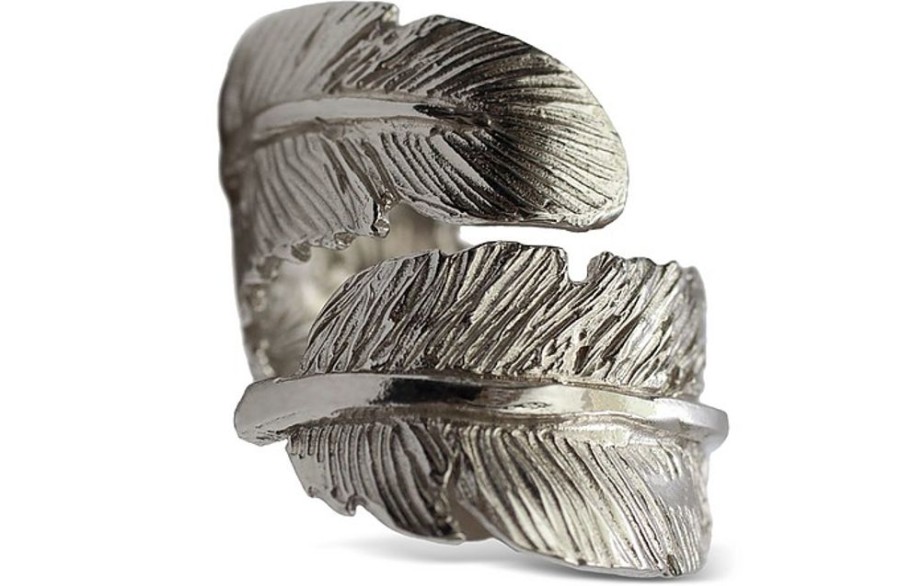 Gioielli Bernard Delettrez Contemporary Jewelry | Maxi Feather Silver Ring