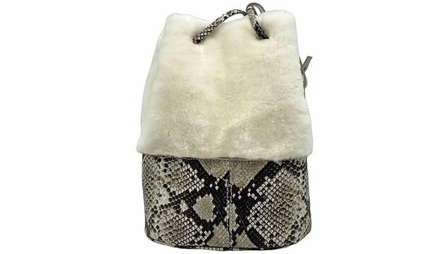 Borse Marco Masi Bucket | 3384 - Python And Cream Bucket Bag