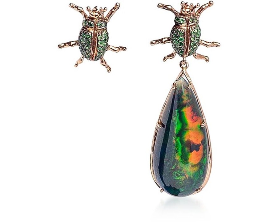 Gioielli Bernard Delettrez Fine Jewelry | Gold Bug Earrings With Opale