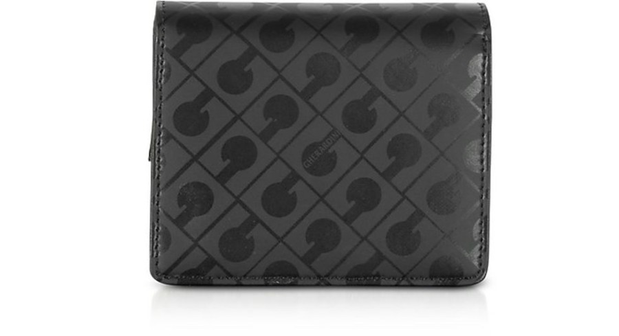 Borse Gherardini Portafogli & Co. | Signature Black Leather Fabric Coin Purse