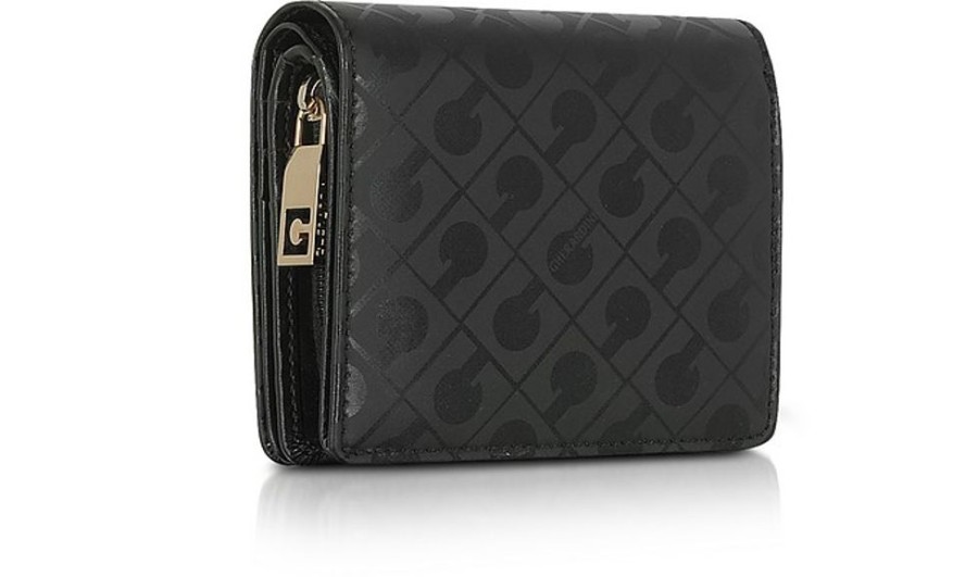 Borse Gherardini Portafogli & Co. | Signature Black Leather Fabric Coin Purse