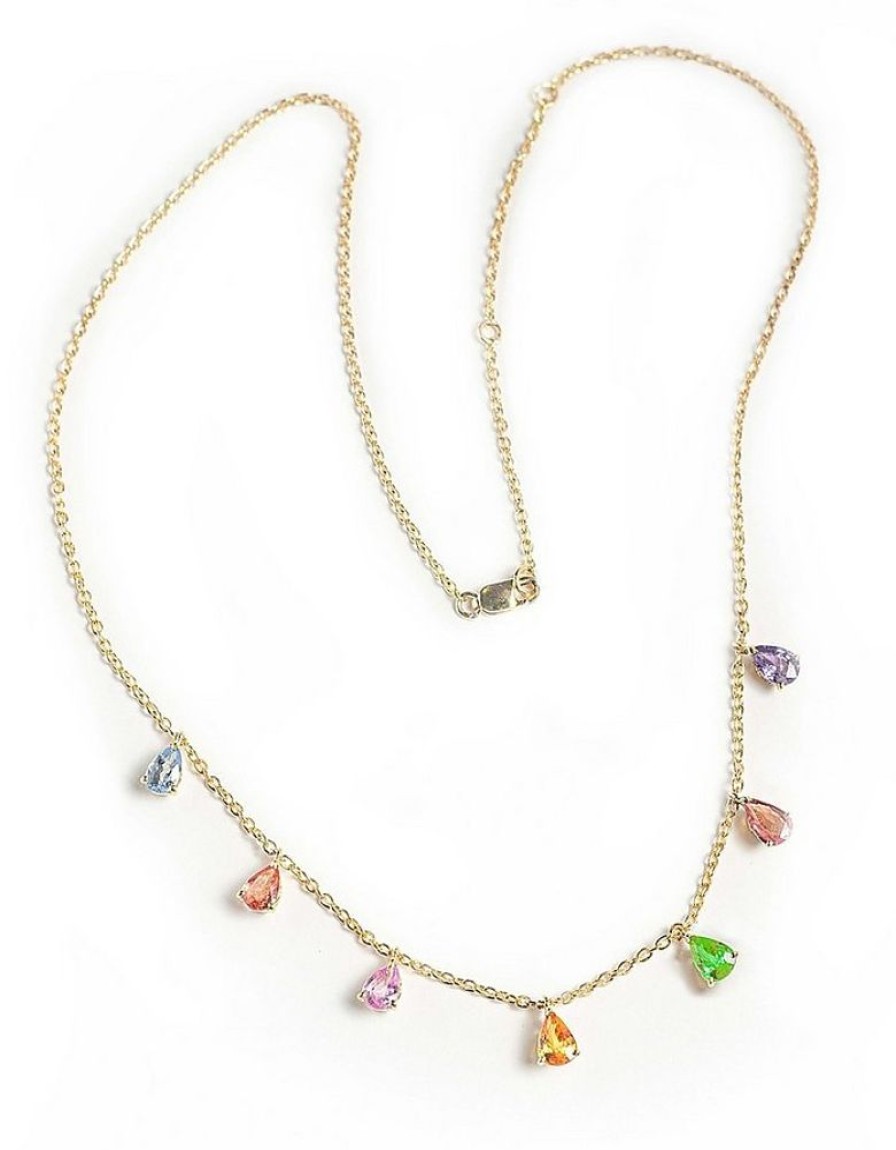 Gioielli Bernard Delettrez Fine Jewelry | Gold Necklace With Drop Sapphires