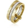 Gioielli Torrini Fine Jewelry | Insieme Flamed Yellow And White Gold Triple Band Ring