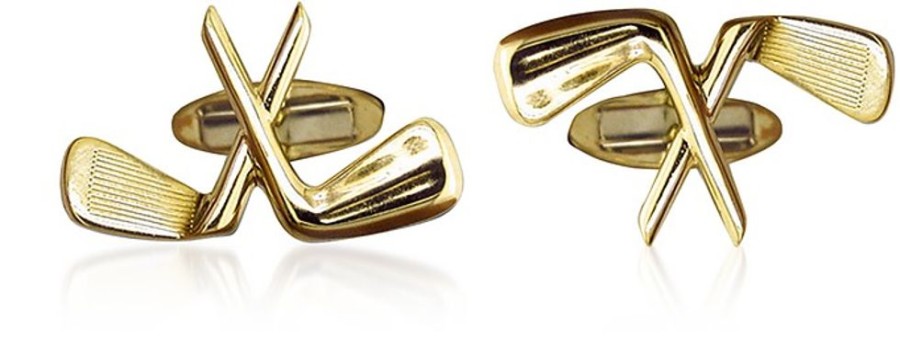 Gioielli Torrini Gioielli Uomo | Nativo Yellow Gold Golf Club Men'S Cufflinks