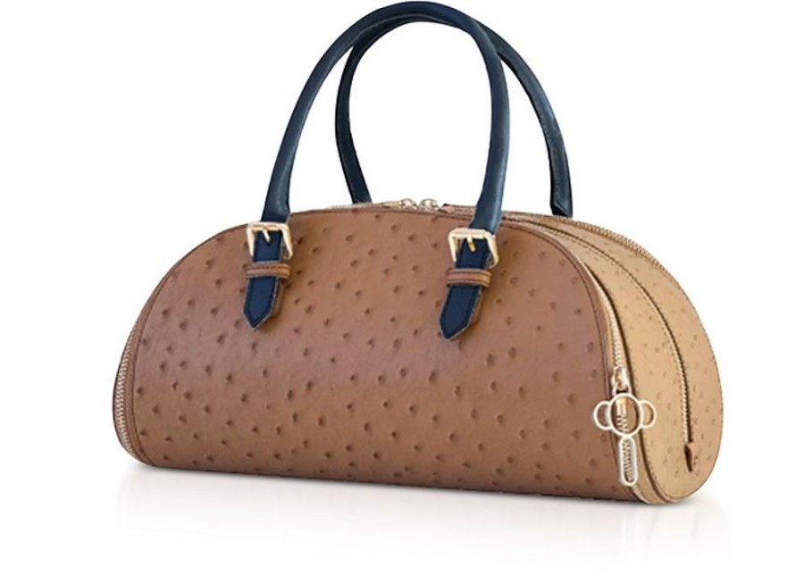 Borse Elba Concept A Mano | Ostrich Blue Modular Leather Handbag