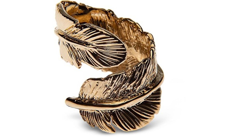 Gioielli Bernard Delettrez Contemporary Jewelry | Maxi Feather Gold Plated Ring