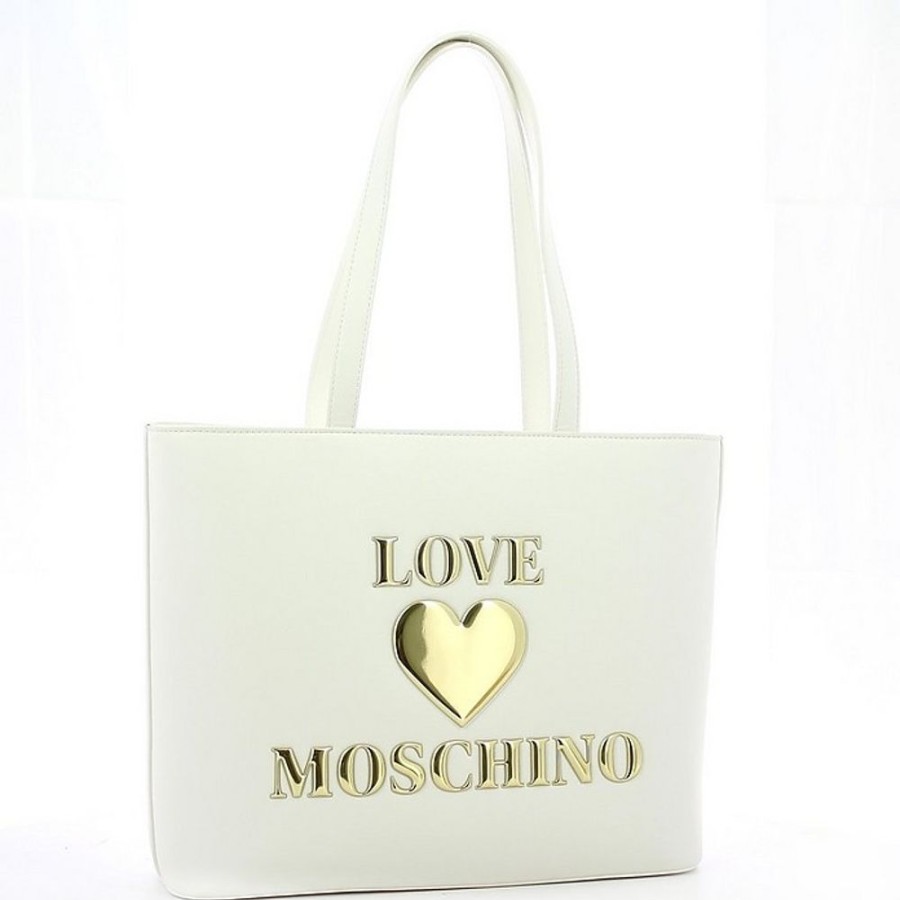 Borse Love Moschino Shopping | White Signature Tote Bag