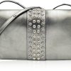 Borse Bulganeri A Spalla | Baldina Dark Silver Leather Shoulder Bag