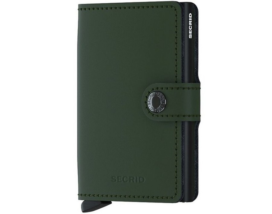 Borse Secrid Portafogli & Co. | Matte Green Sliding Wallet