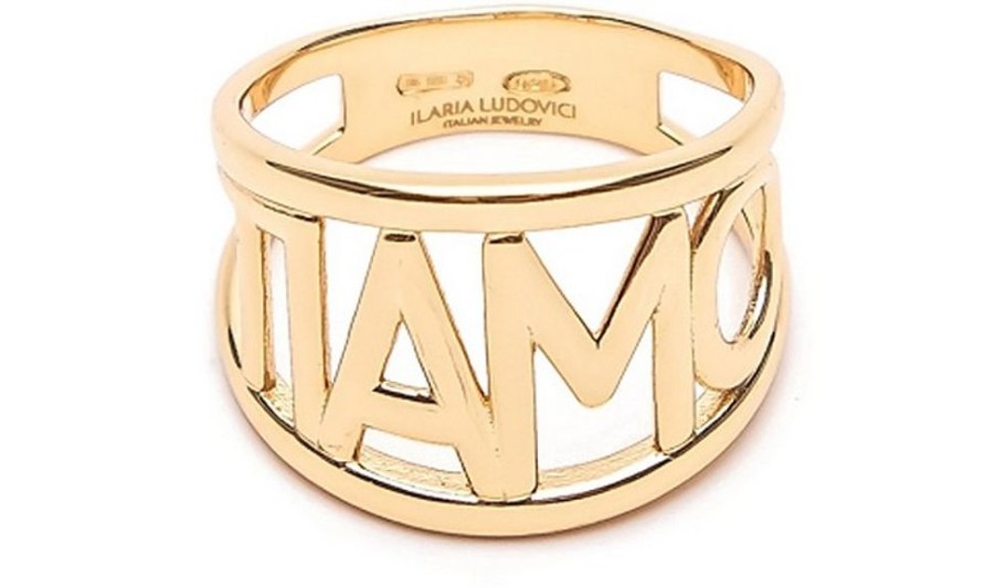 Gioielli Ilaria Ludovici Jewelry Contemporary Jewelry | Ti Amo Gold Plated Silver Ring