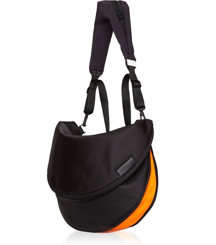 Borse C�te&Ciel Tracolla | Hala S Sleek Black/Orange Crossbody Bag