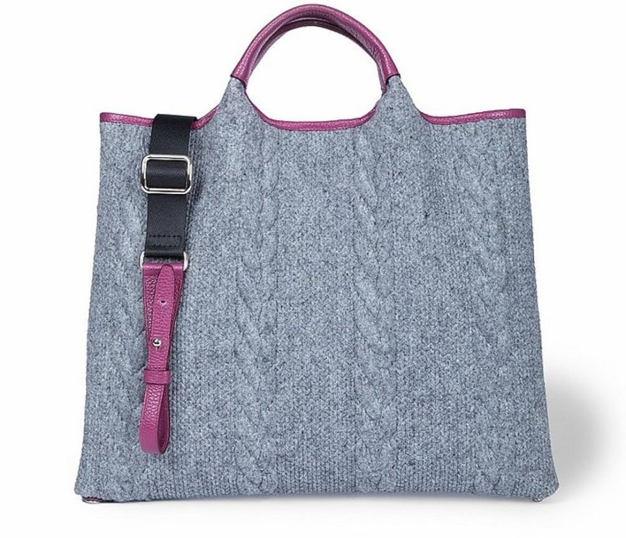 Borse Roberta Gandolfi Shopping | 2000 Joy Wool - Borsa Lana/Pelle 5 In 1