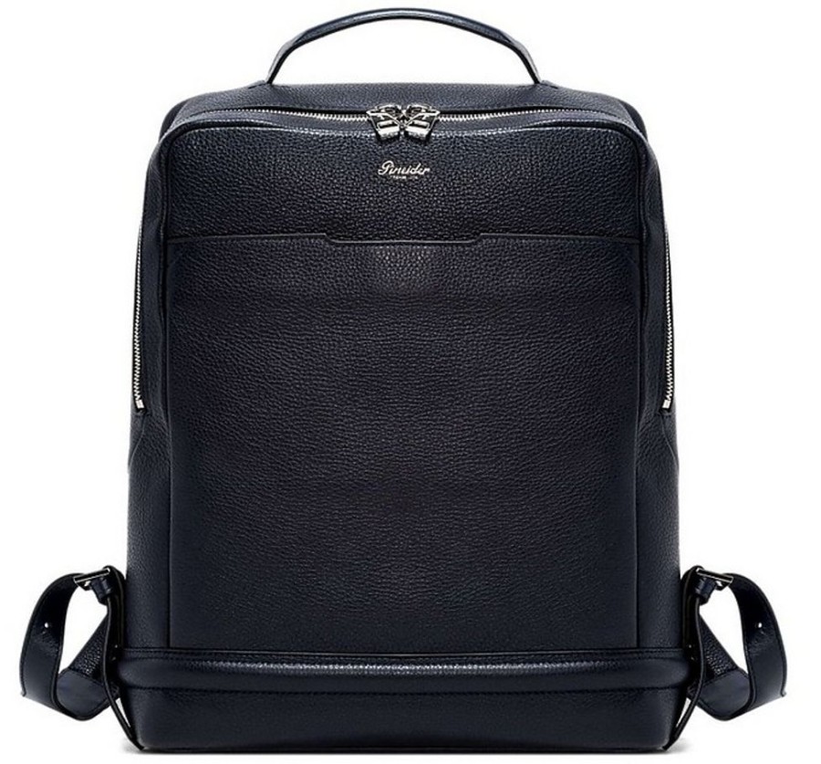 Borse Pineider Zaino | Grained Leather Compact Backpack