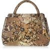 Borse Ghibli Exotics | Borsa Satchel In Pitone Con Crystals