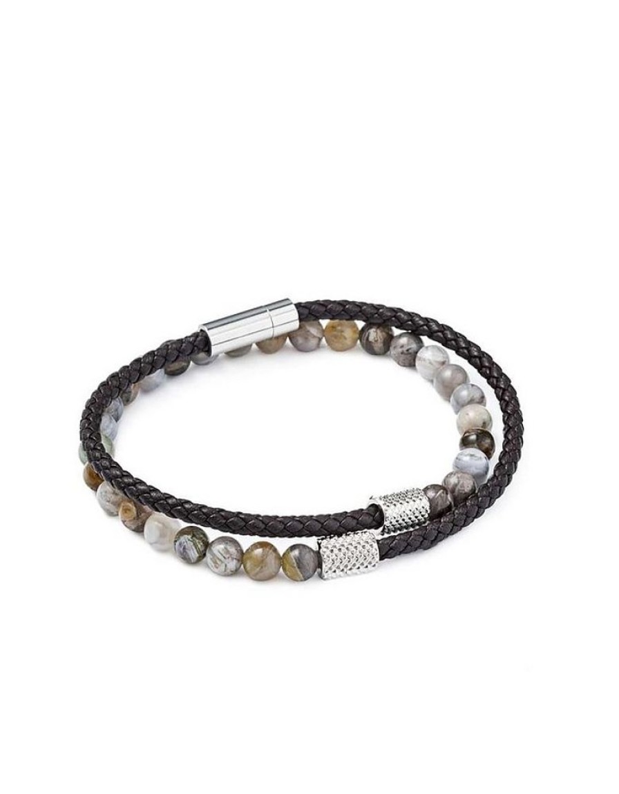 Gioielli Mon Art Gioielli Uomo | Beads Wrap Men'S Bracelet