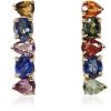 Gioielli Bernard Delettrez Fine Jewelry | Gold Earrings With Multicolor Sapphires