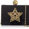 Borse Maissa Clutch & Mini | Clutch Lady Rockstar In Plexiglass Nero Con Stella 3D